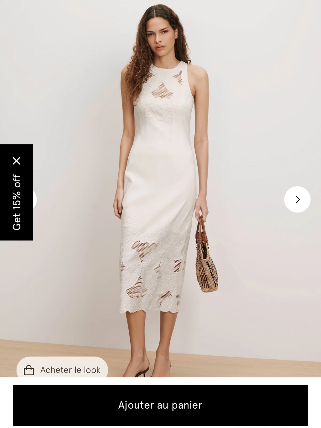 Veronica Beard Upten Eyelet Midi Dress W/ Tags - Size 0
